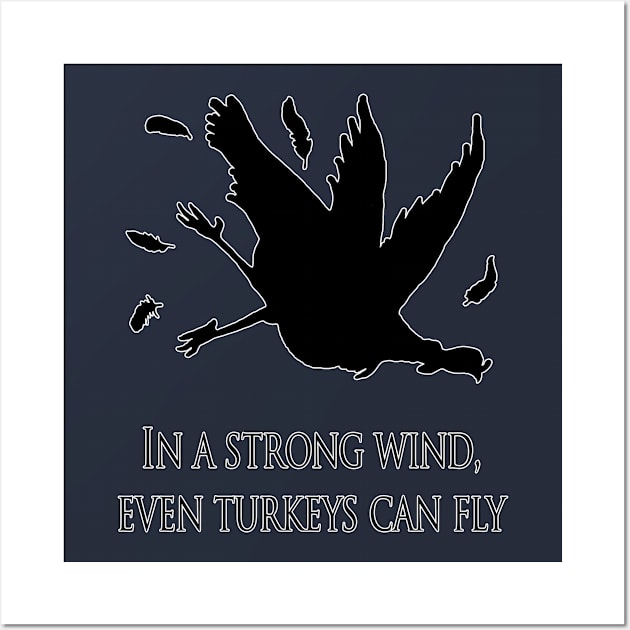 turkeys fly Wall Art by toastercide